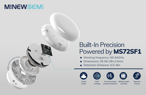 Alto rendimiento MS72SF1 Detección de presencia humana Seguimiento multiobjetivo Módulo de detección y rango de radar de onda milimétrica de 60GHz - Product Image 3