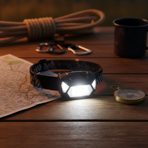 Lampe frontale LED étanche IPX4, haute luminosité, rechargeable par USB, longue portée, éclairage d'urgence pour le camping, lampe frontale d'extérieur - Product Image 4