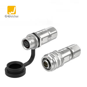 Водонепроницаемый силовой кабельный разъем E-Weichat <span class=keywords><strong>SF6</strong></span> IP67, 2-5 контактов, быстроразъемный, металлический, авиационный, штекер/гнездо, 500В, 2.5А - Product Image 1