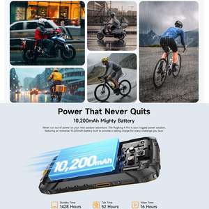 โทรศัพท์มือถือ <span class=keywords><strong>Ulefone</strong></span> RugKing 4 Pro รุ่นทนทาน หน้าจอ 6.56 นิ้ว แบตเตอรี่ 10200mAh รองรับการชาร์จย้อนกลับ 5W รองรับซิมคู่ NFC ระบบปฏิบัติการ Android 4G รองรับการชาร์จเร็ว 18W - Product Image 5