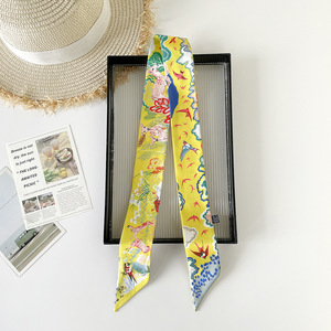 Pañuelos pequeños de poliéster al por mayor, cintas largas, diademas multifuncionales versátiles para primavera, twillies, lazos para bolsos, accesorios - Product Image 3