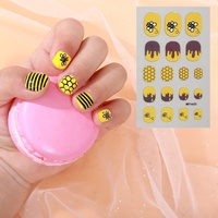 Autocollants 3D pour Nail Art Stickers Autocollants Enfants Petites Filles Mignon Nail Tip Star Crown Princess Nail Manicure Finger