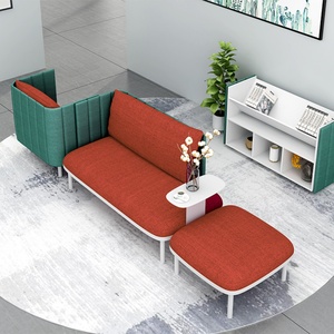 Modern Nordic Office Furniture Divider Partition Modular Privacy <b>Sofa</b> Pod Fabric Reception <b>Sofa</b> - Product Image 4