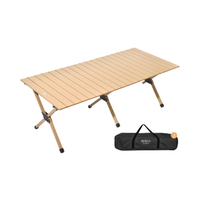 Table pliante d'extérieur au design moderne Équipement de pique-nique portable Ensemble complet d'acier au carbone primitif pour le camping et les pique-niques