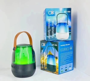 Mini Portable <b>Speaker</b> LED Light <b>Wireless</b> Microphone Karaoke Audio <b>Speaker</b> for Indoor Camping - Product Image 2