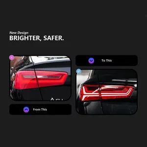Typy Đèn Đuôi LED mới nâng cấp sửa đổi cho đèn hậu AUDI A6 A6L S6 C7 đèn đuôi tín hiệu động 2012 2015 phụ kiện ô tô - Product Image 6