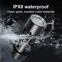 Lampe de plongée Helius New High Quality Mini P70 LED, pour extérieur, exploration sous-marine 80m, en alliage d'aluminium, lumière puissante, torche de pêche