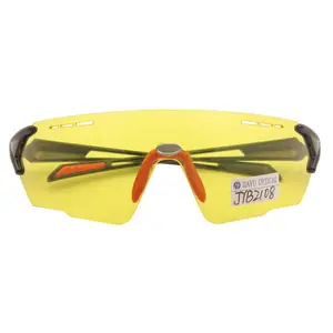 Rahmenlose benutzer definierte große Größe einteilige gelbe Farbe Nachtsicht linse Fahr brille Radfahren Outdoor Sport Sonnenbrille