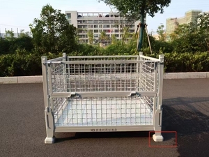 <strong>Stackable</strong> Wire <strong>Mesh</strong> Storage Foldable Steel <strong>Cage</strong> Bins Storage Pallet <strong>Cage</strong> Pallet Bin <strong>Collapsible</strong> <strong>Stackable</strong> Metal Gitterbox - Product Image 3