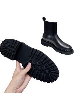 Botas Planas de Diseñador de Invierno de Cuero de Lujo de Marca Famosa para Mujer, Nuevo Diseño Clásico de Alta Calidad a Buen Precio, Botas de Tobillo de Piel de Becerro - Product Image 6
