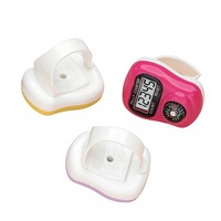 Compteur de doigts électronique compact en plastique pour musulmans, avec bouton de réinitialisation unique et boussole intégrée