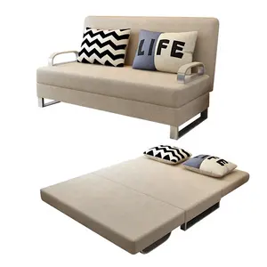 आधुनिक शैली चमड़े या कपड़े सोफा बेड मखमल सोफे सेट डिजाइन जापानी तह सोफे बिस्तर Futon के स्लीपर सोफा बेड के लिए अपार्टमेंट