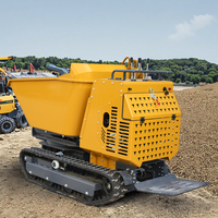 Livraison gratuite Mini Dumper à chenilles diesel Dumper Mini Site Dumper Truck Crawler Dumper Dumper Trucks for Farm Work Orchard