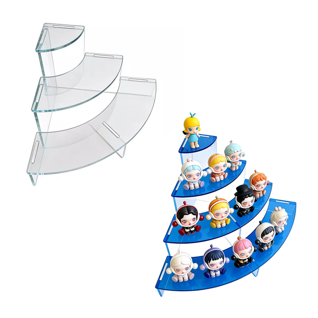 Beverage Transparent Ladder Acrylic Display Perfume Makeup Sunglasses Dessert Shop Show Acrylic Displays Stands Storage Rack