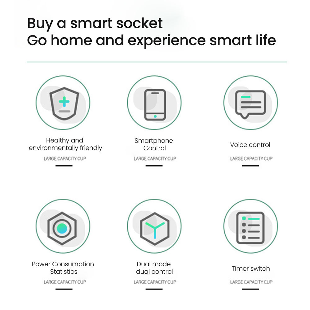 HONONK65 Argentine Tuya Smart Socket WiFi Smartphone Voice Remote Timer Switch Standard Zigbee 3