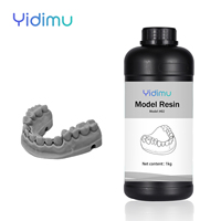 Resina Compuesta Dental para Impresión 3D, 1 kg, 0.5 kg/Botella, Fuente de Luz UV de 405 nm, Resina Acrílica Dental Gris para Impresora 3D LCD