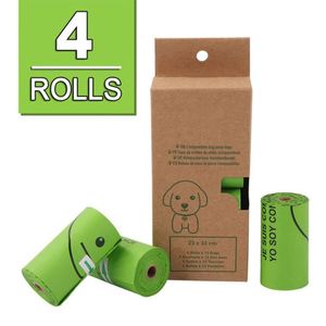 Sacs à déjections pour animaux de compagnie biodégradables à 100 % avec distributeur pour chiens - Product Image 4