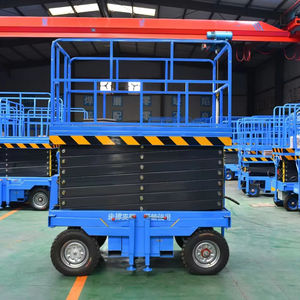 Gunting lift diri kecil hidrolik elektrik, Platform pengangkat Ponsel udara Platform kerja udara 4m 6m 8m 10m 12m 14m 18m - Product Image 1