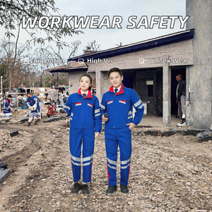 Conjunto de Ropa de Trabajo de Alta Visibilidad Unisex, Uniforme de Seguridad Reflectante, Ropa de Trabajo Industrial de Algodón para la Construcción - Product Image 2