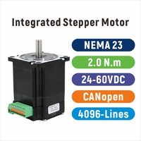 Moteur pas à pas NEMA23 57x57x95mm avec driver intégré, compatible CANopen pour le contrôle du mouvement des dispositifs médicaux