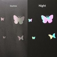 Étiquettes de vêtements en tissu élastique argenté brillant, imprimées avec logo, en TPU holographique réfléchissant sept couleurs, transfert thermique, estampage à chaud