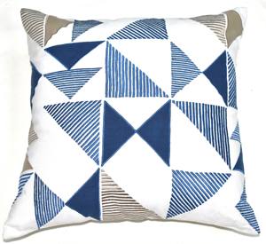 Housse de coussin et taie d'oreiller personnalisables en coton 100% imprimé de motifs géométriques pour la maison et l'hôtel, accessoire décoratif élégant - Product Image 1