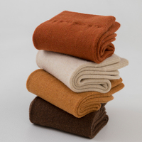 Chaussettes minimalistes pour femmes, couleur unie, épaisses, tricotées, chaudes, en fausse laine, pour l'automne et l'hiver, usage quotidien, randonnée et style décontracté