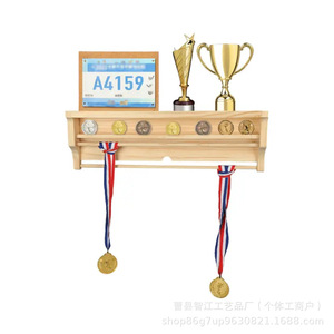 Cross-border commemorative coin display rack, single-layer flat wooden display rack, <b>pine</b> wood burnished finish coin storage - Product Image 2