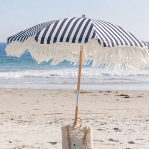 Sombrilla de Playa Boho Rosa Personalizada al por Mayor, Parasol de Madera Vintage de Lujo con Borlas y Flecos, Sombrilla para Exteriores, Jardín, Resort, Eventos - Product Image 2