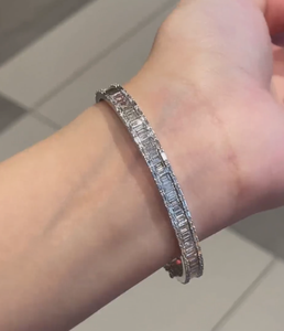 Xinfly Hợp Thời Trang 18K Vàng 8.63ct Đầy Đủ Phòng Thí Nghiệm Grown Kim Cương Bangle Chất Lượng Cao Au750 De Vvs Shining Vàng Trang Sức Vòng Đeo Tay Cho Quà Tặng - Product Image 6