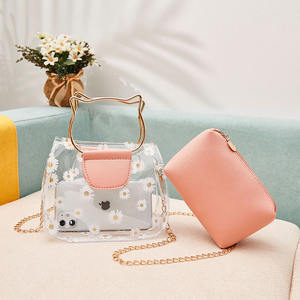 Petit sac à bandoulière transparent en PVC pour femmes et filles, sac à main, portefeuille, porte-téléphone, sacs à main et pochettes, sac messager à bandoulière - Product Image 5