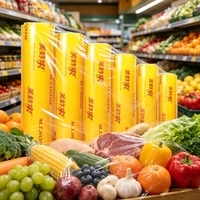 Film en rouleau PVC PE pour supermarché, qualité alimentaire, haute transparence, anti-poussière, pour l'emballage des fruits et légumes