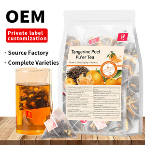 Mélange de thé Pu'er à la peau de mandarine 4g x 30 sachets individuels, idéal pour la détox après le dîner et la santé digestive, vente en gros - Product Image 3