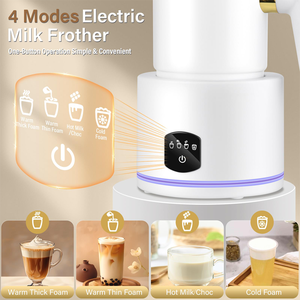 Mousseur à <span class=keywords><strong>lait</strong></span> électrique automatique 400W en acier inoxydable, fonctionnement à une touche, capacité <span class=keywords><strong>de</strong></span> 3 tasses, mousseur à <span class=keywords><strong>lait</strong></span> semi-automatique chaud/froid - Product Image 4