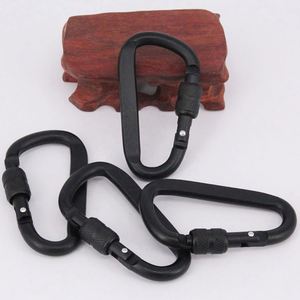 Custom Logo Heavy Duty Locking <b>Ring</b> <b>Clips</b> Hook Safety Screw Gate Aluminum D Shaped Carabiner <b>Clip</b> - Product Image 5