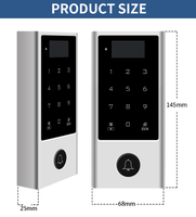 Contrôle d'accès WiFi Tuya OLED AC&DC avec gestion à distance, lecteur de cartes RFID 125KHz ID 13.56MHz