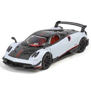 Coche de Juguete de Carreras en Miniatura de Metal Fundido a Presión Hua-<span class=keywords><strong>Yra</strong></span> BC 1/32, Modelo con Sonido y Luz, Blanco, para Edades de 5 a 13 Años, Regalo de Colección - Product Image 1