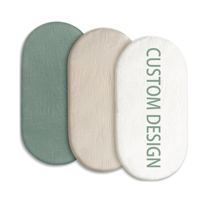 Thoáng khí đàn hồi ấm cúng được trang bị bông bassinet tấm Muslin bông bé bassinet tấm - Product Image 1