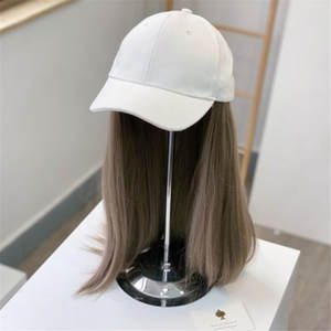 长天然波浪头发儿童棒球帽假发合成纤维假发儿童可调假发 - Product Image 3