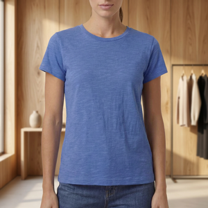 Camiseta informal de manga corta con cuello redondo y color liso para mujer |   Camiseta Básica Suave y Transpirable para Uso Diario XS - Product Image 3