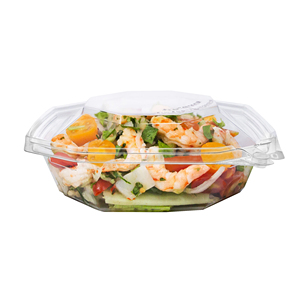 Taiwan-Made 100% Recyclable Anti-buée 24 OZ Récipients alimentaires en plastique empilables à charnière jetables en forme de diamant pour les collations et les salades - Product Image 4