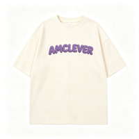 T-shirt ALCLEVER 245 g/m² en coton, col rond, épaules tombantes, streetwear oversize pour enfants, personnalisable DTG DTF, logo OEM
