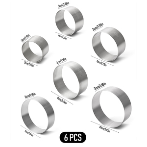 304 thép không gỉ liền mạch vòng pho mát Mousse bánh khuôn bánh vòng cắt Mousse vòng để nướng - Product Image 3