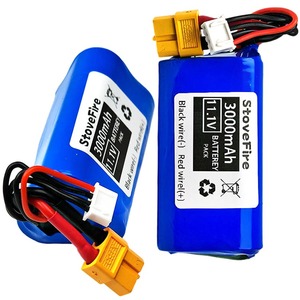 11.1V 18650 điều khiển từ xa đồ chơi JST XT60 xt30 nối 3000mAh 12V deans t Lithium Ion Battery Pack cho quadcopter thuyền bay không người lái - Product Image 2