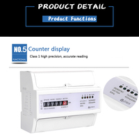 Compteur d'énergie analogique mécanique Durable, 380V, 5-100A, pour montage sur Rail DIN, compteur d'énergie