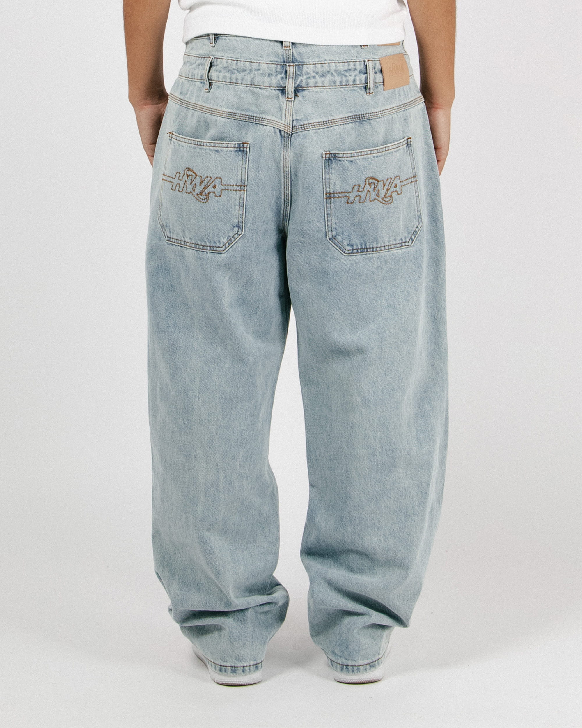 Double Waistband Denim Jean with Drawstring - YLH Men's