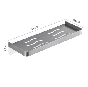 40CM Stainless Steel Storage Rack <strong>Floating</strong> Bathroom <strong>Shelf</strong> Wall Mounted <strong>Black</strong> Display <strong>Shelves</strong> - Product Image 5