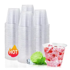 Disposable Clear Plastic Drinking Cups And Durable Crystal Clear PET Cups For Party