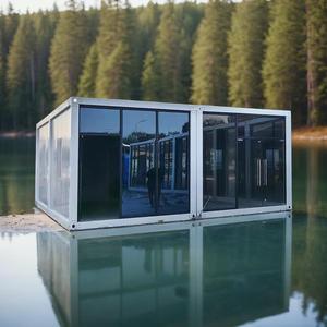 Di động di động mô-đun có thể gập lại nhà thép đúc sẵn trên bánh xe với Bộ đầy đủ đồ nội thất cho gia đình sử dụng - Product Image 1