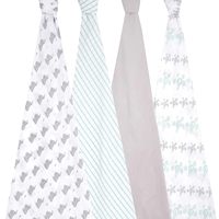 Ensemble de draps pour bébé en coton 100% imprimé QD Tex, garçons et filles, tissu de couverture en mousseline pour serviette de bébé
